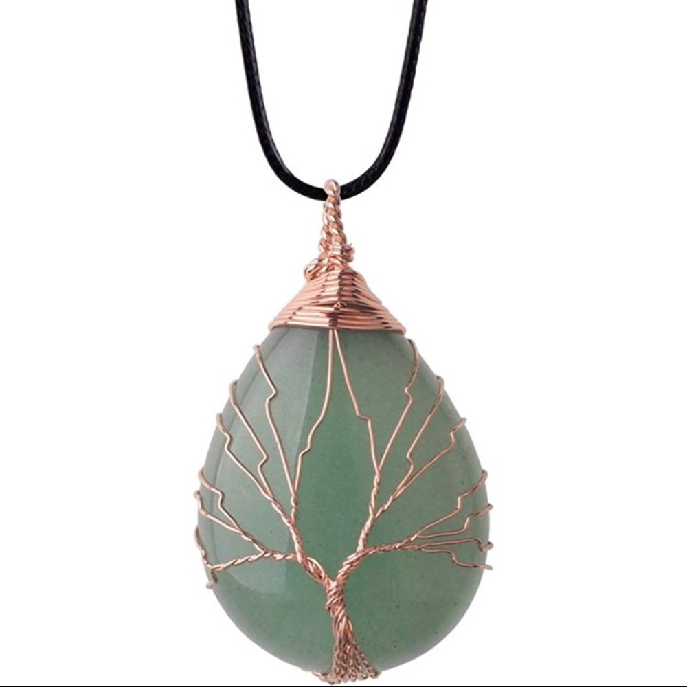 Tree Stone Necklace with two chain styles